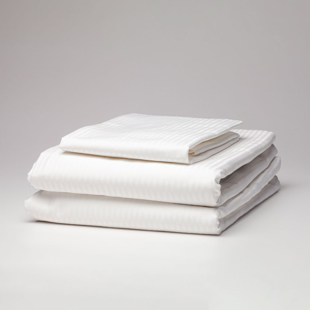 Image of Diamonds 4mm Sateen Stripe Sheeting Flat