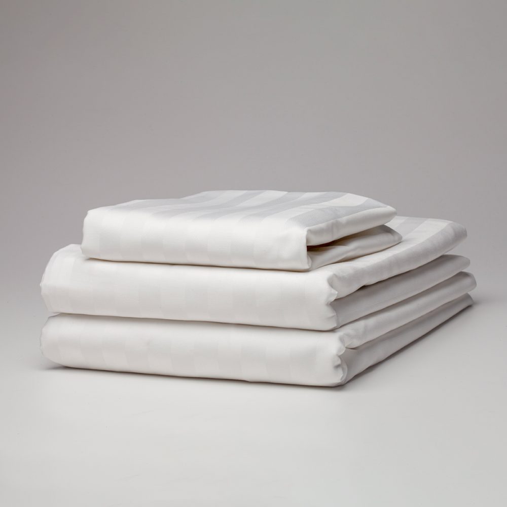 Image of Diamonds 20mm Sateen Stripe Sheeting Flat