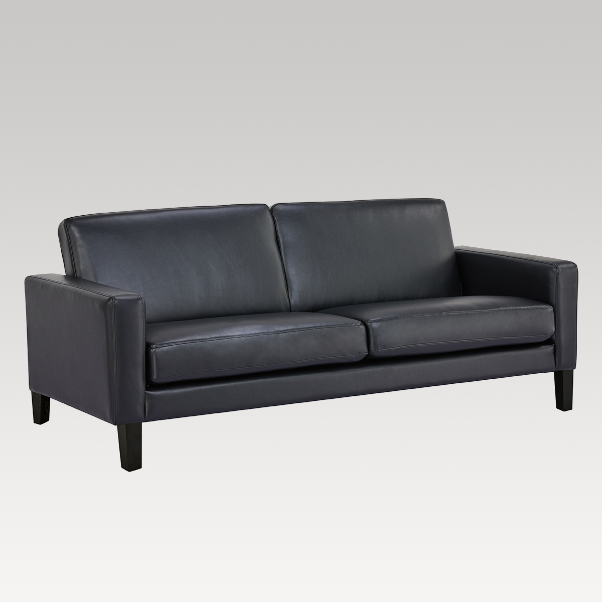 Image of Makers Fenix PU 3 Seater Sofa - Black