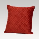 Image of DreamGreen Verve Velvet Quilted Cushion Cover Russet - Square