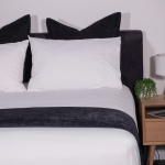 Image of DreamTicket Oxford Bed Runner - Black Sand