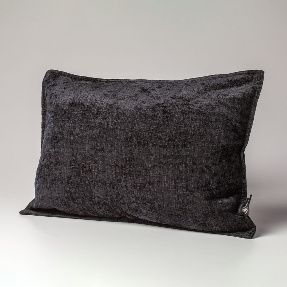 Image of DreamTicket Oxford Oblong Cushion Cover - Black Sand