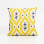 Image of Harris Cushion Cover Yellow Aztec - Square
