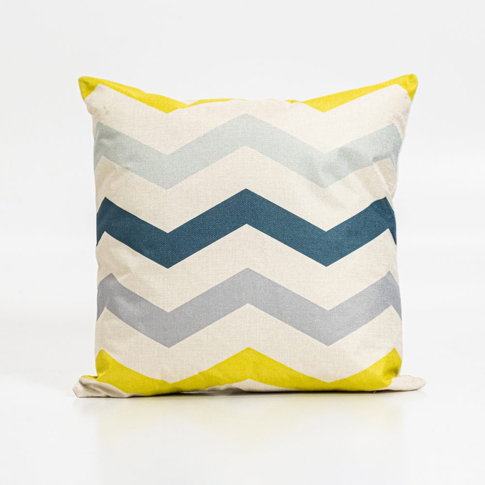 Harris Cushion Cover Yellow Zig Zag Square Vendella NZ