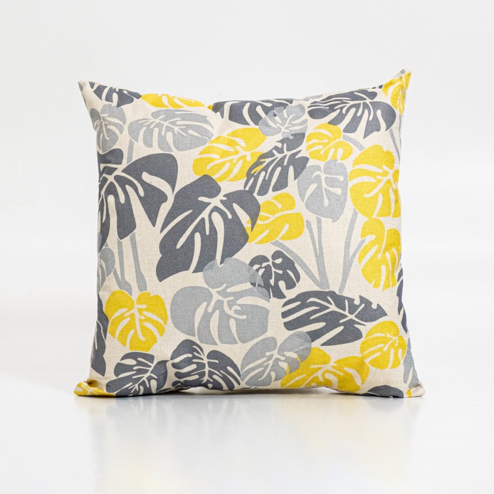 Image of Harris Cushion Cover Yellow Leaf - Square