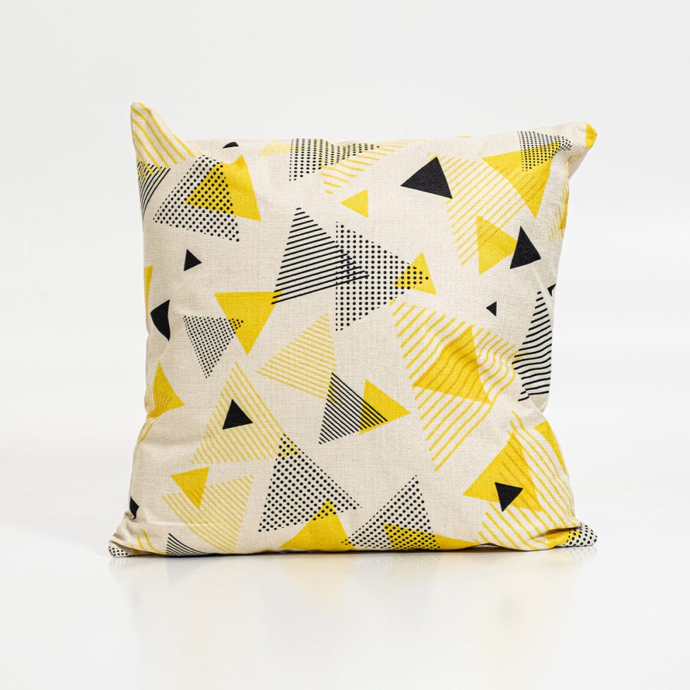 Image of Harris Cushion Cover Yellow Triangles - Square