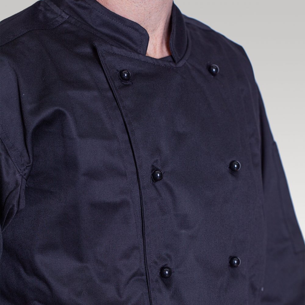 Image of Serve Long Sleeve Chef Jacket - Black