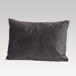 Image of DreamGreen Verve Velvet Cushion Cover Pewter - Oblong