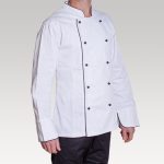 Image of Serve Long Sleeve Piped Chef Jacket - White