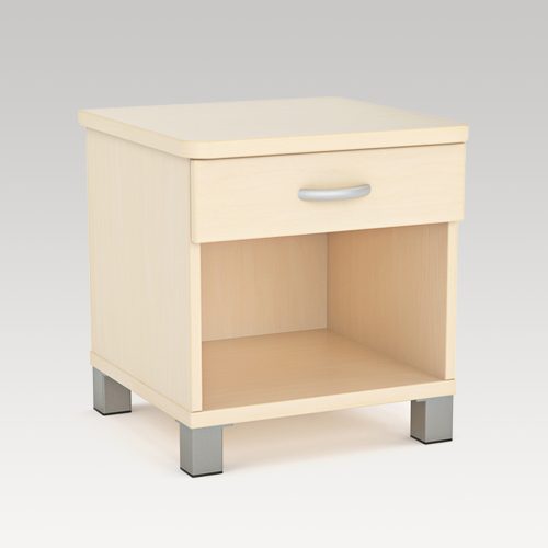 Bristol Bedside Cabinet With Feet - Nordic Maple