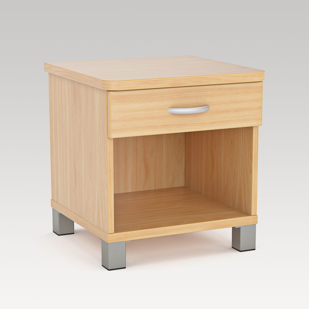 Image of Bristol Bedside Cabinet With Feet - Tawa