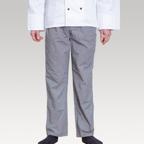 Serve Chef Pants Black White Check