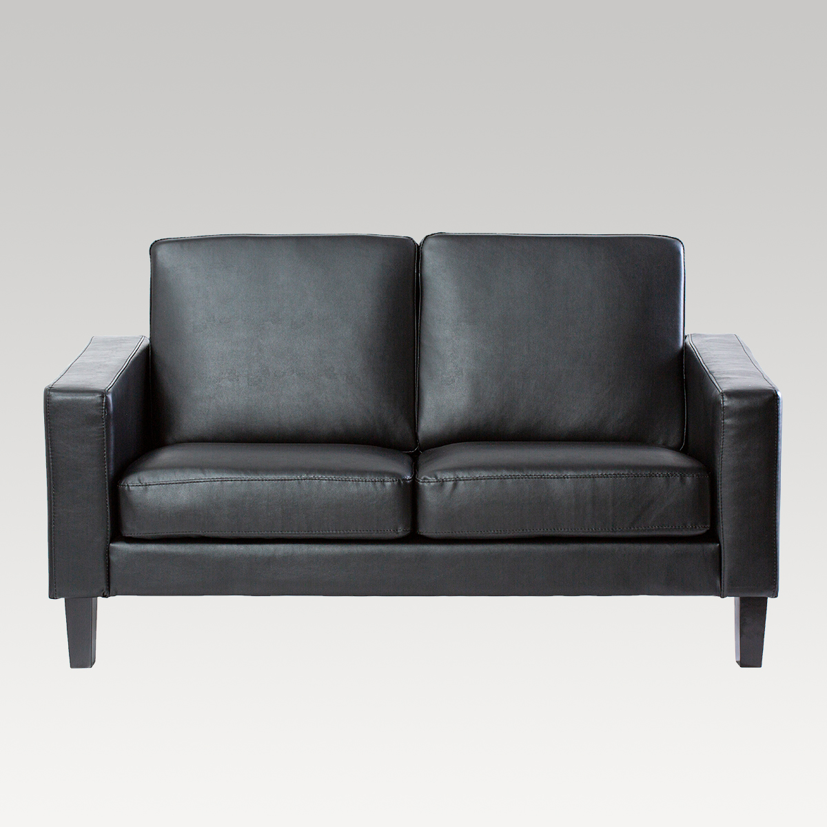 Image of Makers Fenix PU 2 Seater Sofa - Black