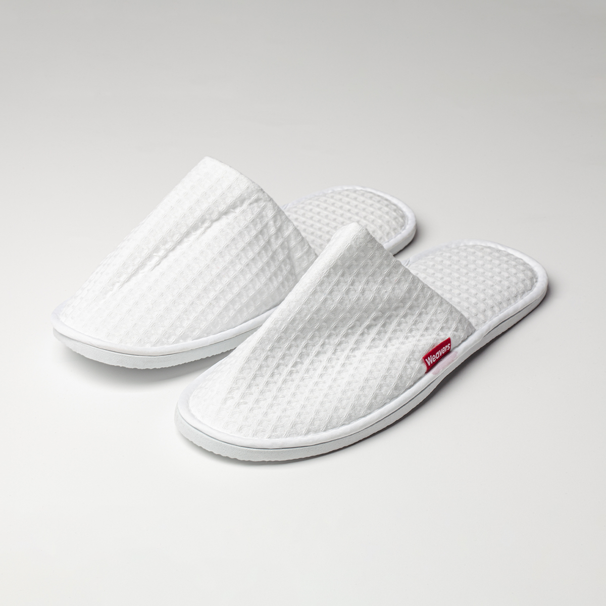 Image of Weavers Cotton Slippers Waffle - Closed Toe
