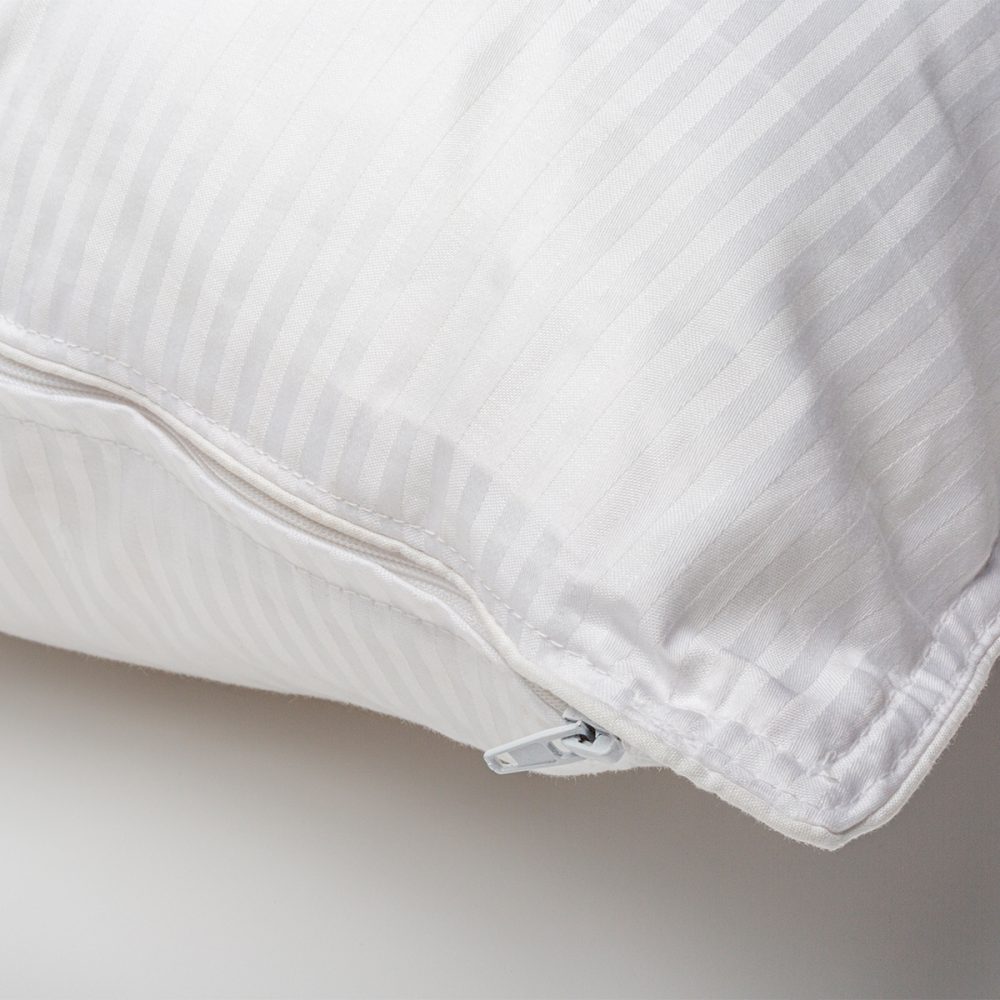 Image of DreamTicket Sateen Stripe Flat Pillow Protector - King