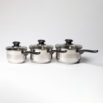 Image of Cutler 3pce Stainless Steel Saucepan Set