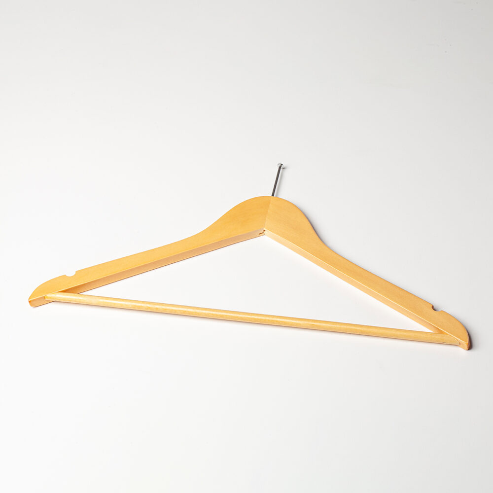 Image of Wooden Pilferproof Coat Hanger - Single