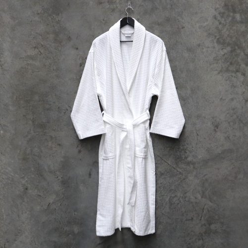 Diamonds Grid Bath Robe 100% Cotton - 1420grm