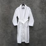 Image of Weavers 1240gram Velour Bath Robe - White