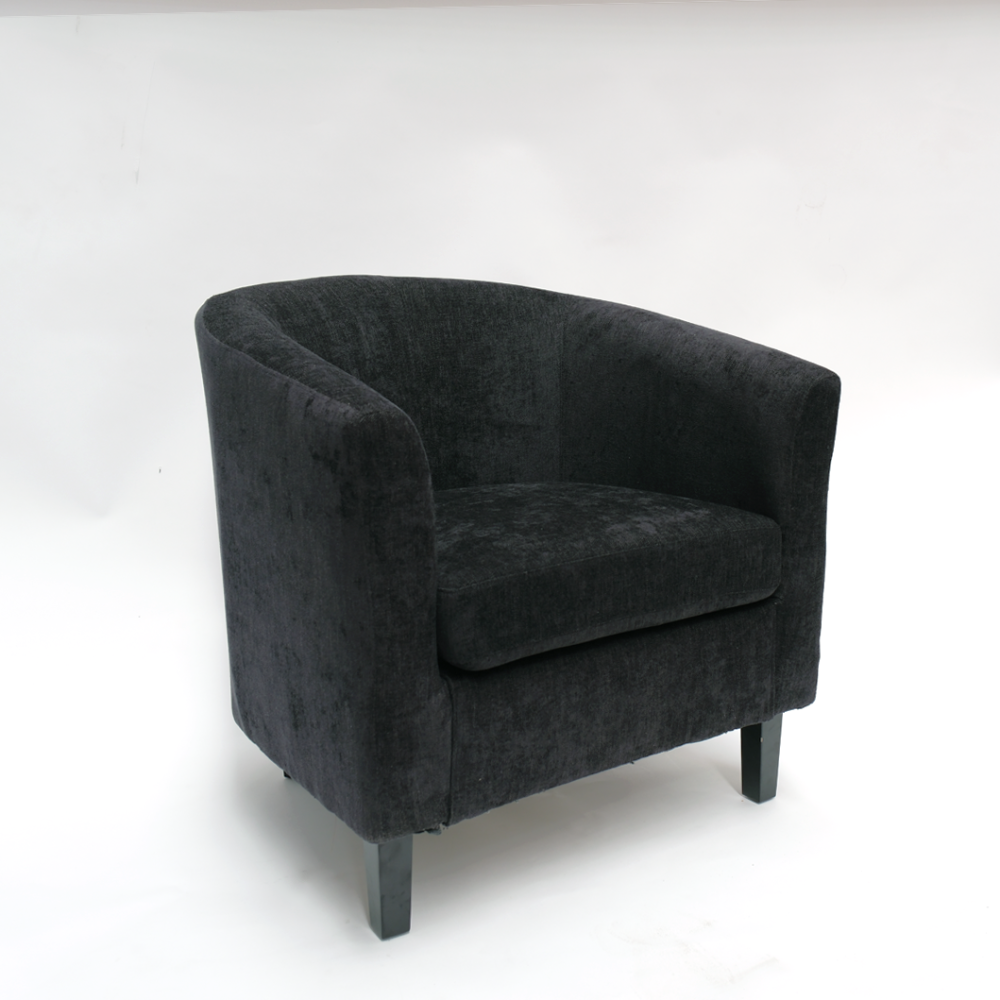 Image of Makers Deluxe Tub Chair Fabric - Black