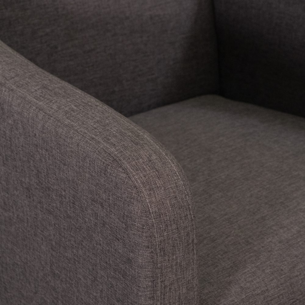 Image of Edward High Back Armchair - Charcoal