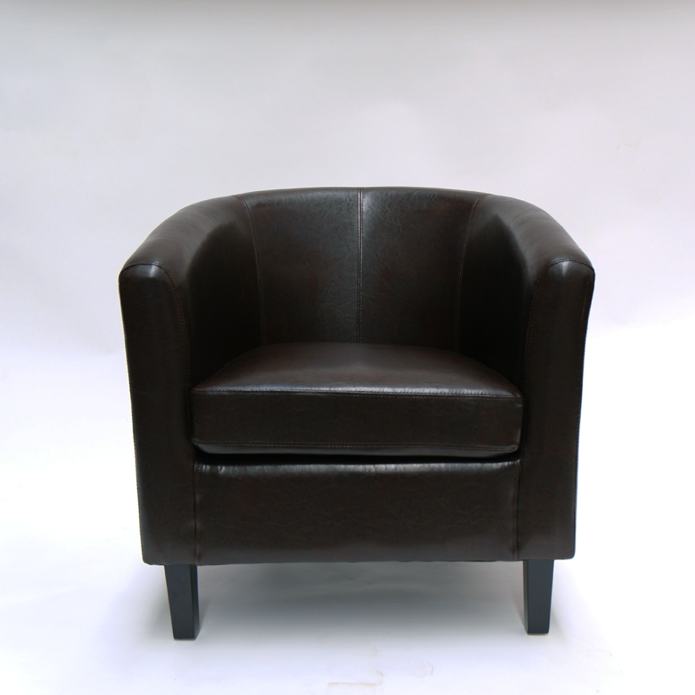 Image of Makers PU Tub Chair - Brown