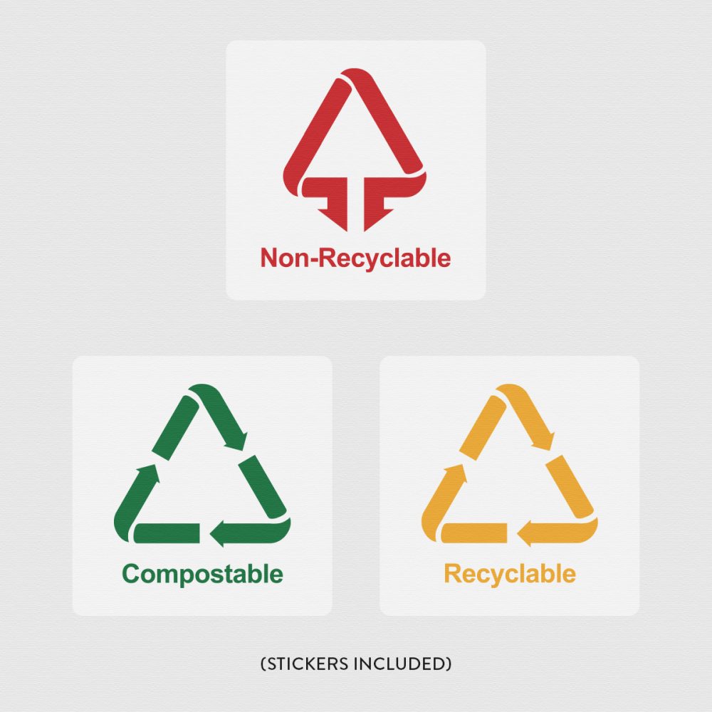 Image of Stainless Steel Pedal Recycle Rubbish Bin - 15L