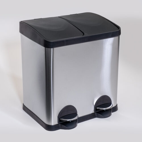 Stainless Steel Pedal Recycle Rubbish Bin - 15L