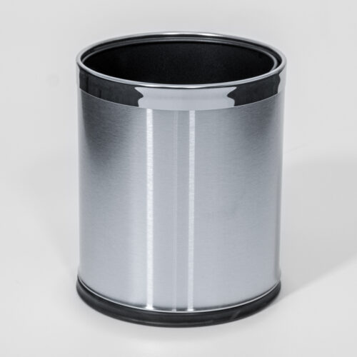 Stainless Steel Open Top Rubbish Bin - 10L