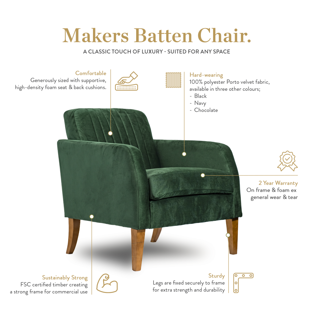 Image of Makers Batten Chair - Green