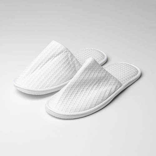 Weavers Cotton Slippers Waffle - Closed Toe with paper band