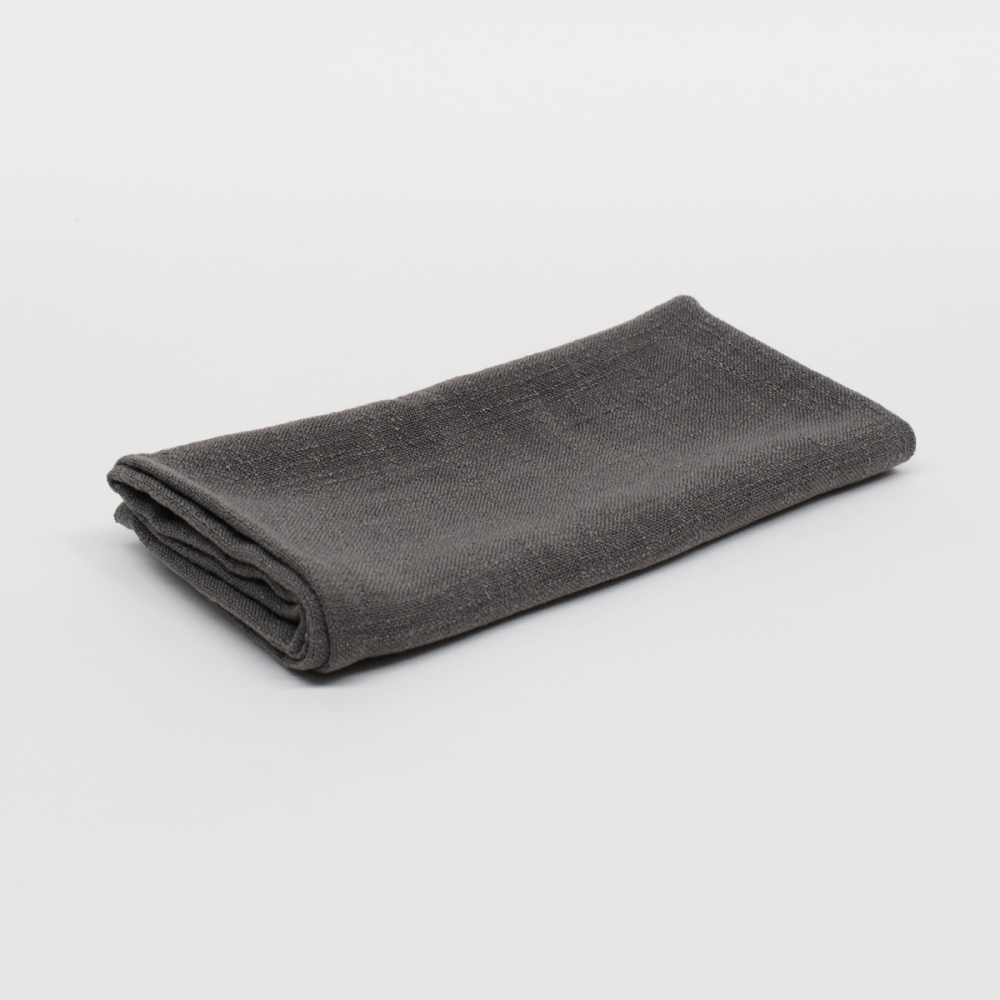 Image of Linen Look Napkin - Charcoal