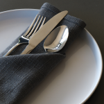 Image of Linen Look Napkin - Charcoal