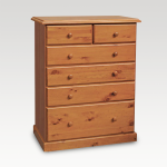 Image of Jessica Wooden Tallboy - 6 Drawers
