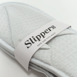 Image of Weavers Cotton Slippers Waffle - Closed Toe with paper band
