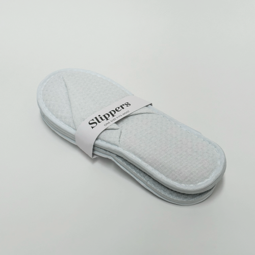 Weavers Cotton Slippers Waffle - Closed Toe with paper band