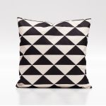Image of Harris Cushion Cover Black & White Triangles - Square
