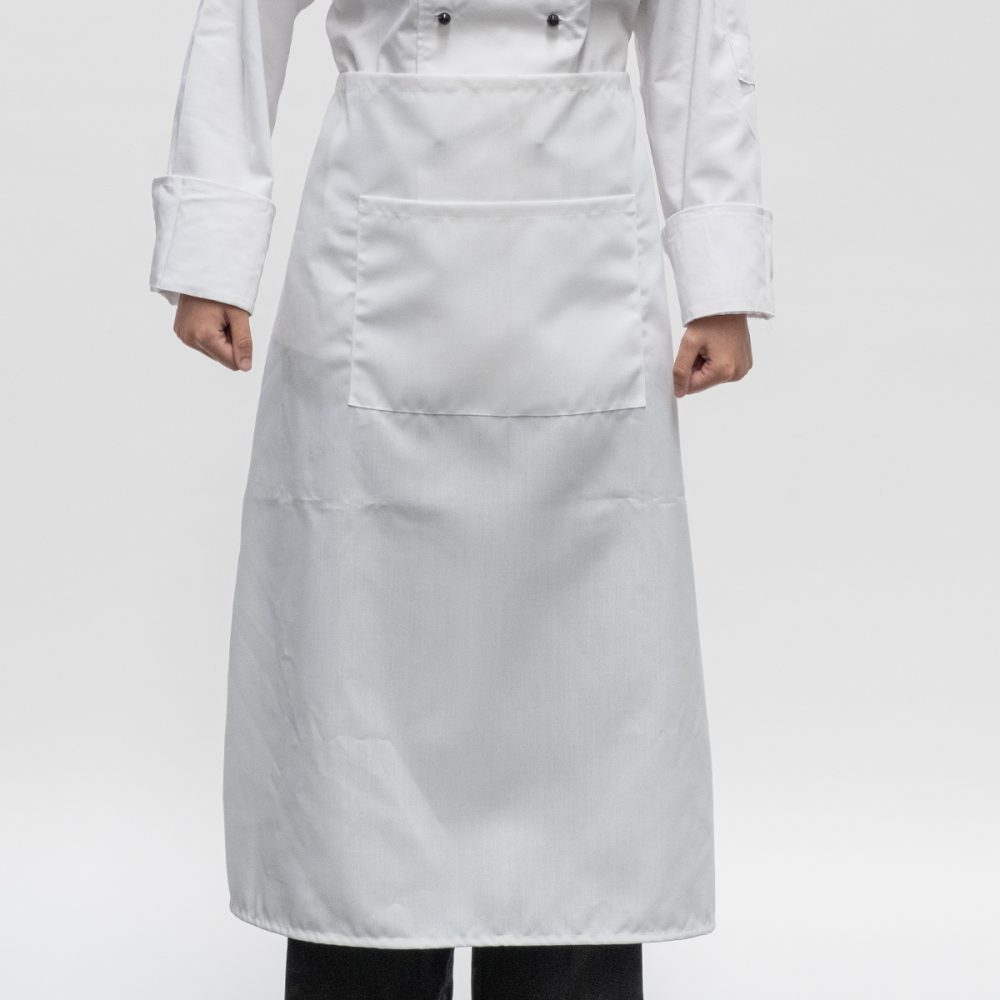 Image of Serve Cafe Apron With Pocket - White