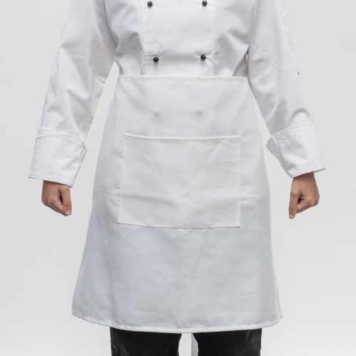 Serve Waist Apron With Pocket - White