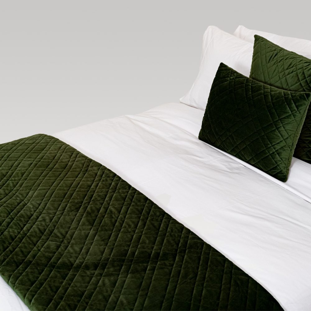 Image of DreamGreen Verve Quilted Coverlet - Fern