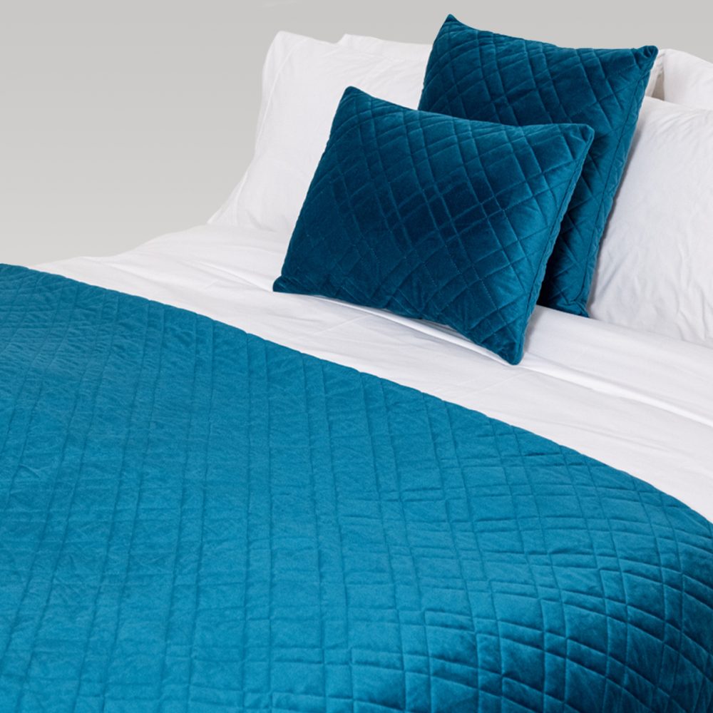 Image of DreamGreen Verve Quilted Coverlet - Teal
