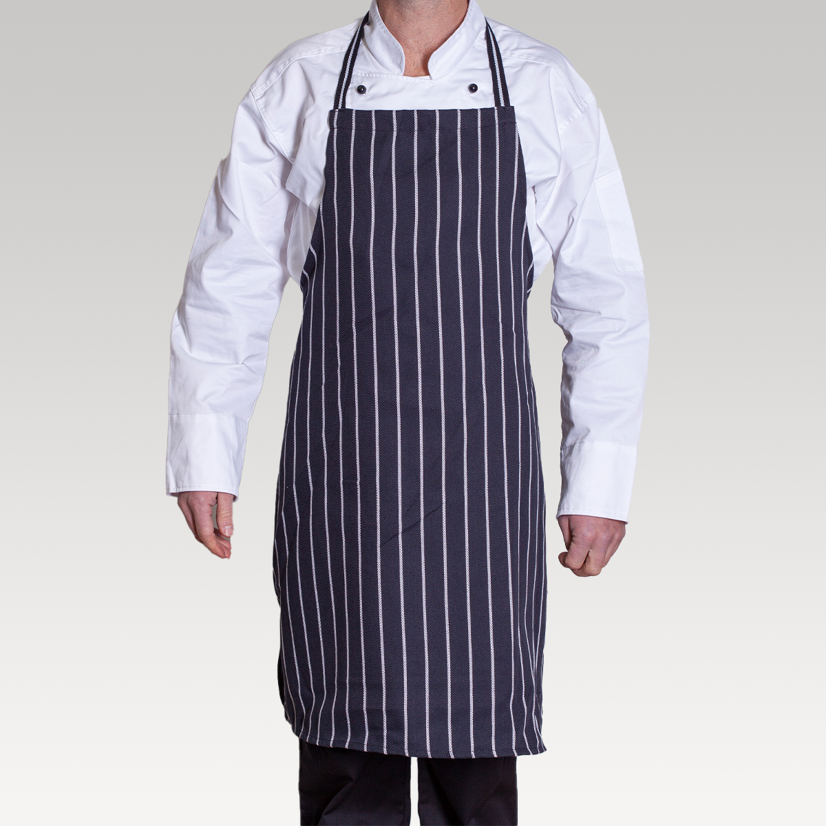 Image of Serve Chef Bib Apron - Black/White