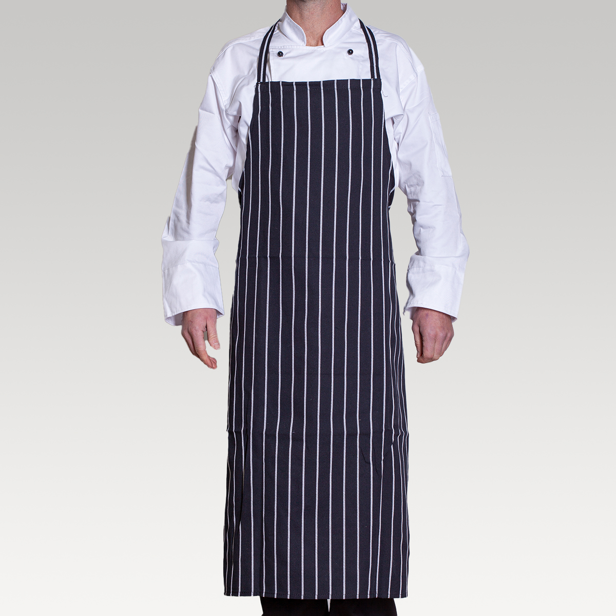 Image of Serve Chef Bib Apron - Black/White