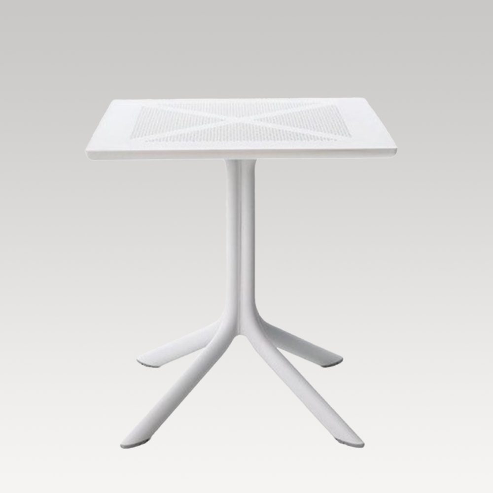 Image of Clip Single Pedestal Square Table White - 700mm