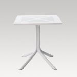 Image of Clip Single Pedestal Square Table White - 700mm