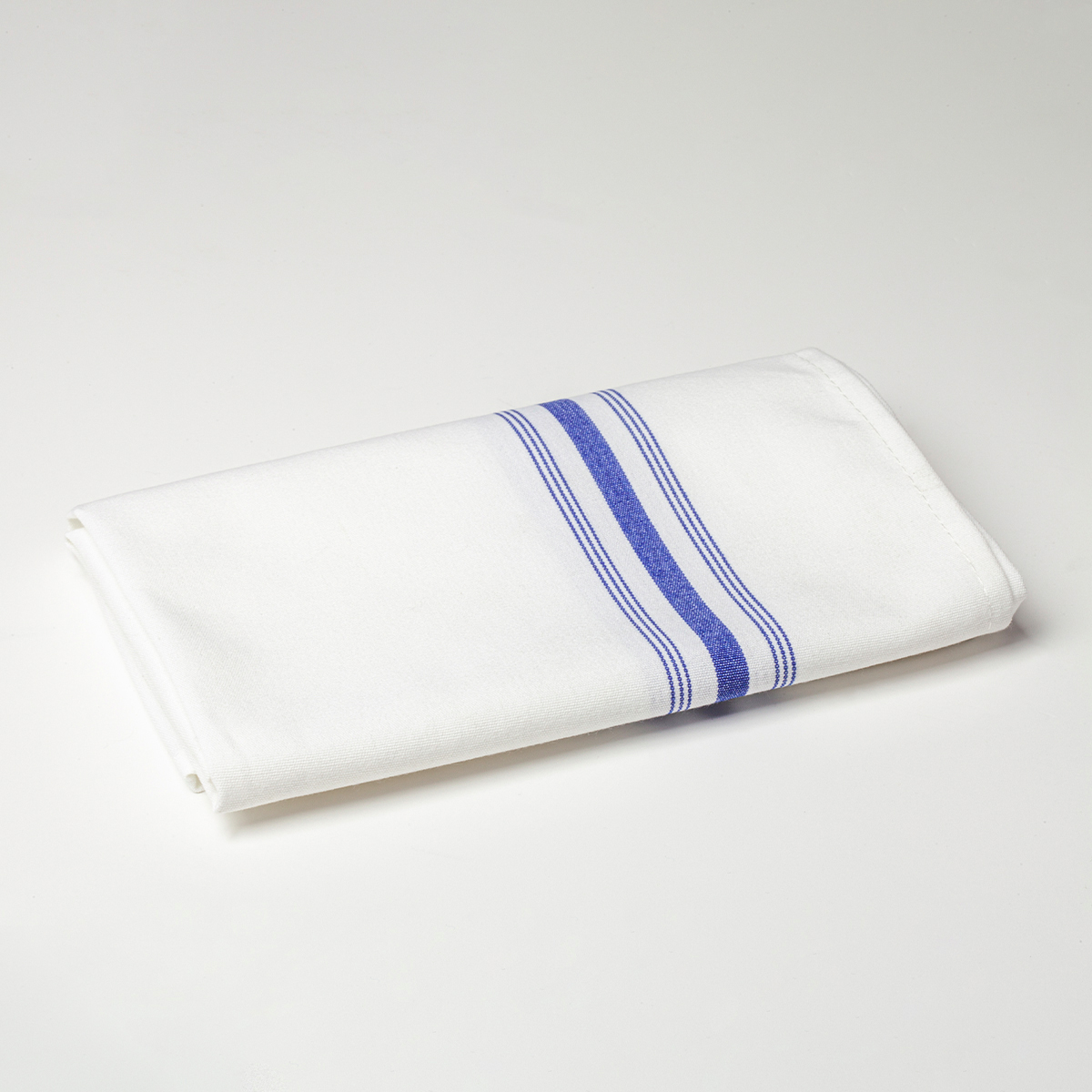 Image of Bistro Napkin - White with Blue Stripe  - 45 x 55cm
