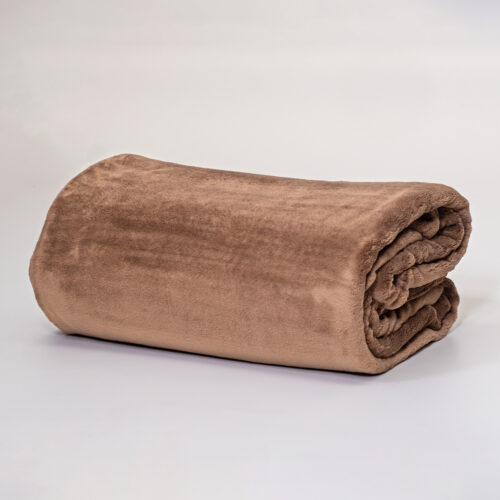 DreamTicket Coral Fleece Blanket - Hazelnut