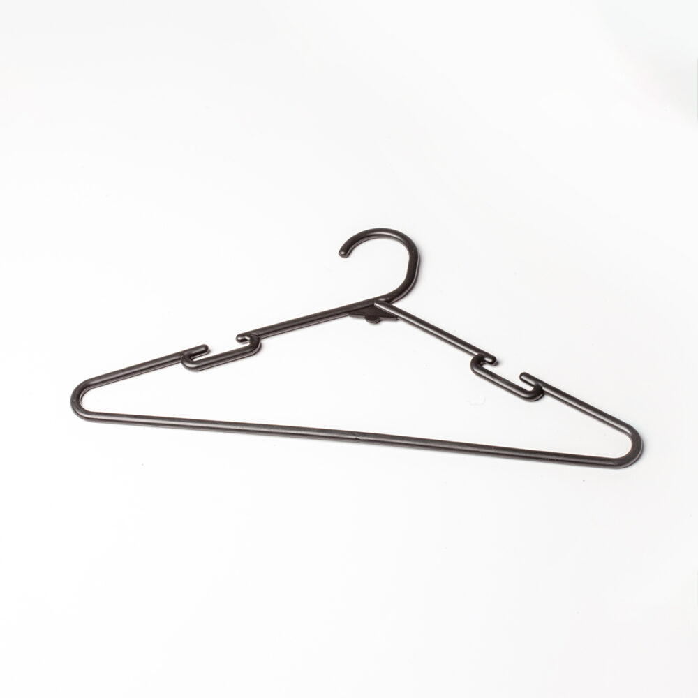 Image of Plastic Coat Hanger Black - 12 Pack