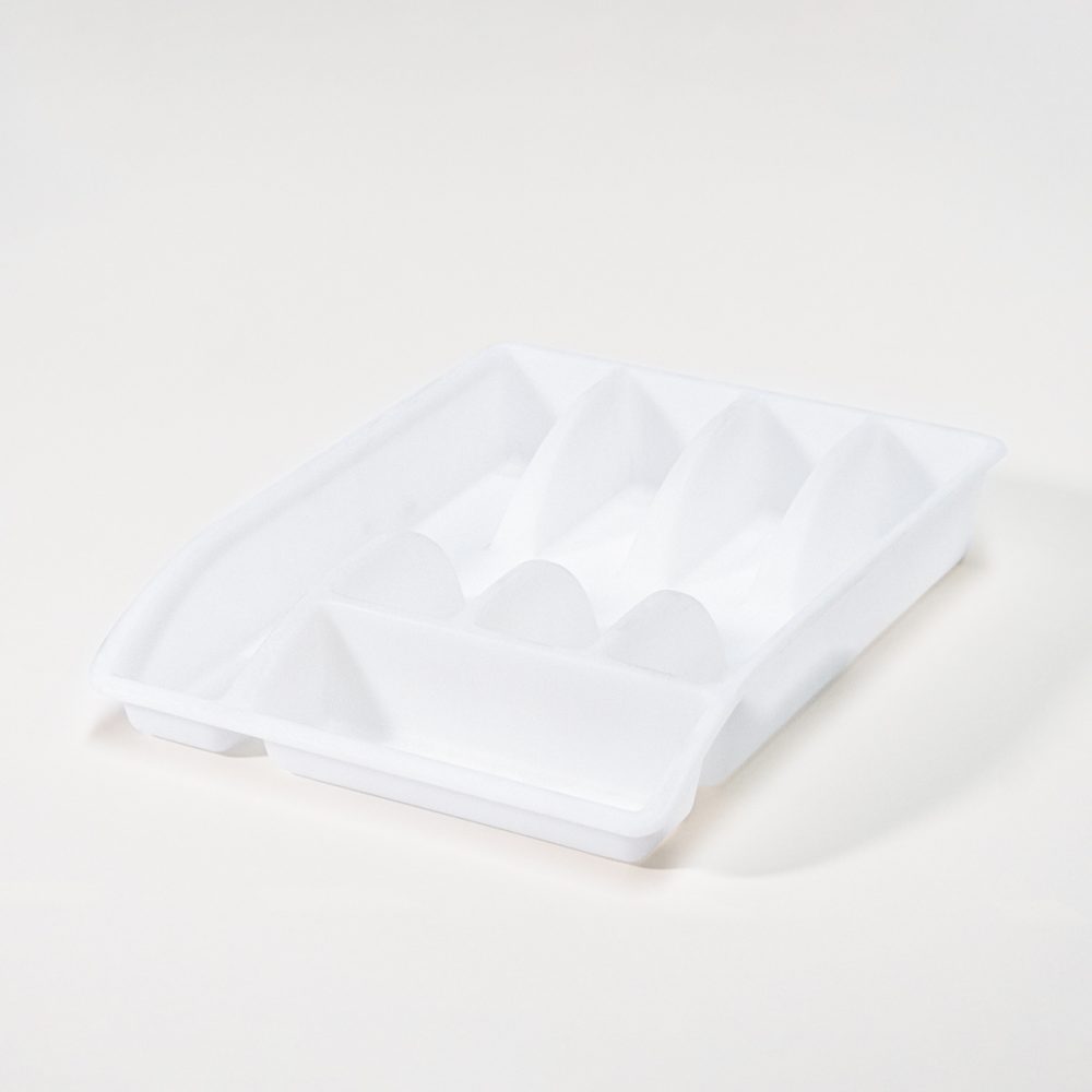 Image of Plastic Cutlery Tray - White