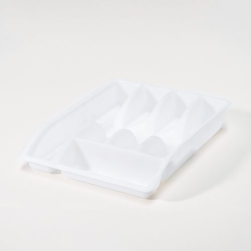 Plastic Cutlery Tray - White